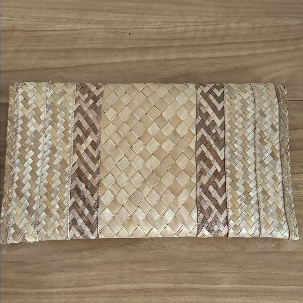 Vintage Jute Handmade Clutch Bag, Straw Purse - Picture 3 of 6